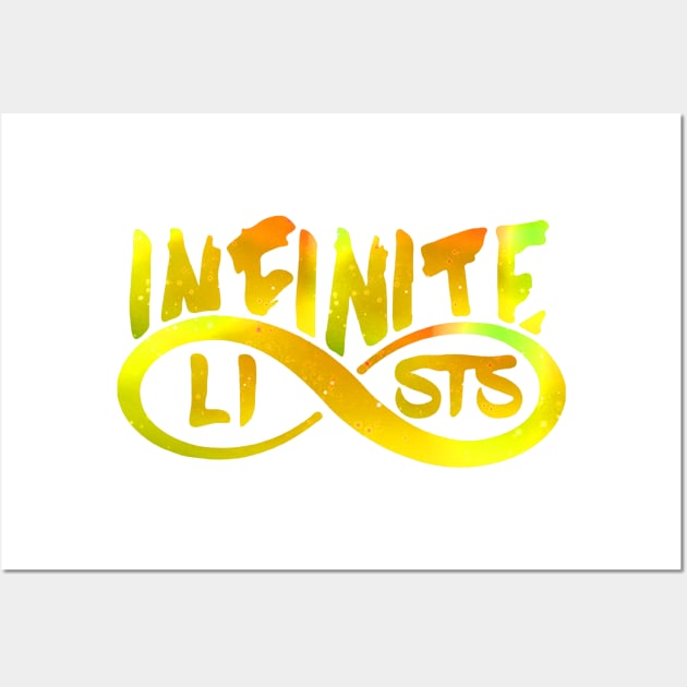 infinite lists merch Wall Art by NewMerch